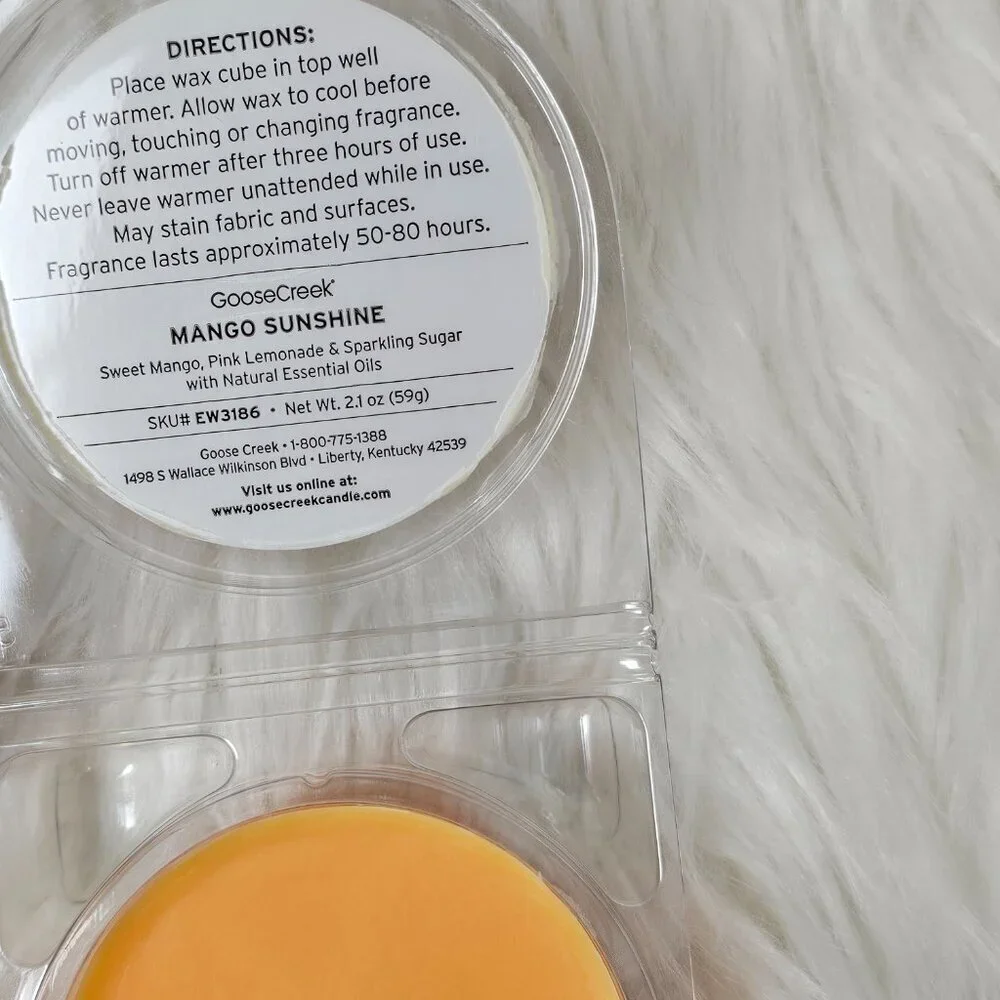 Goose Creek Mango Sunshine Soy And Essential Oil Wax Melts NEW